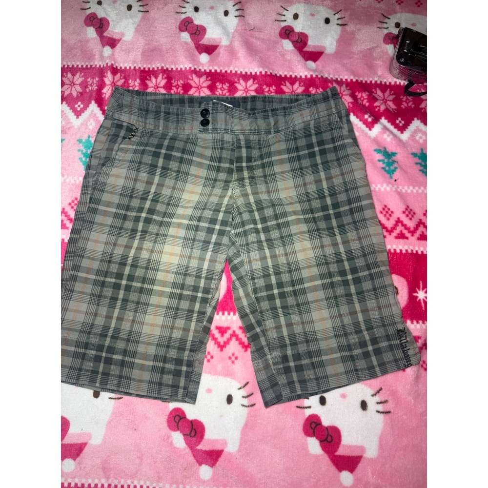 Billabong Plaid Walk Shorts Grey Tan Black Size 5 J204YTYL Casual Skater Surf